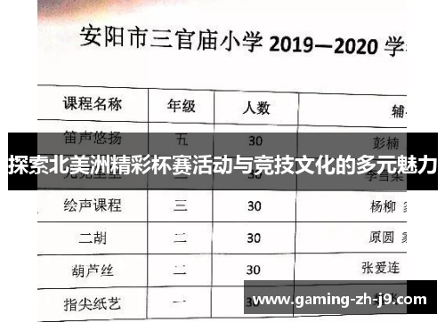 探索北美洲精彩杯赛活动与竞技文化的多元魅力 探索北美洲精彩杯赛活动与竞技文化的多元魅力
