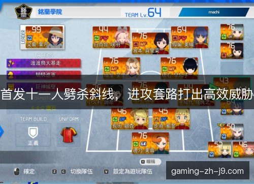 首发十一人劈杀斜线，进攻套路打出高效威胁